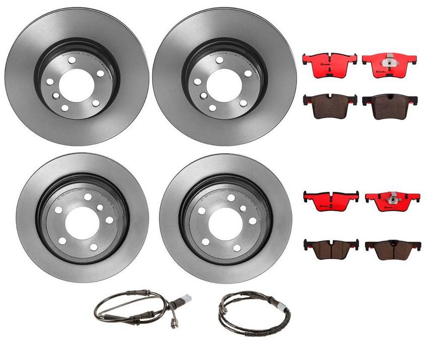 BMW Brembo Brake Kit - Pads &  Rotors Front and Rear (330mm/300mm) (Ceramic) 34356792292 - Brembo 1634887KIT